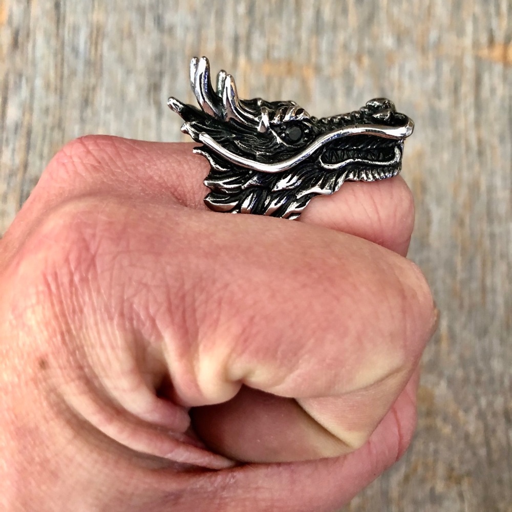 Stainless Steel Dragon Ring - Picture 7 of 8